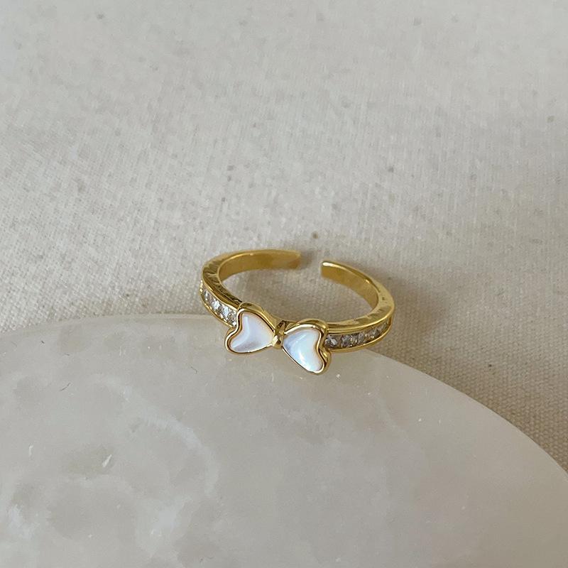 Dripping Butterfly Flower Opening Ring Female Niche Personality Versatile Sweet Temperament Simple Fashion Ring Ring