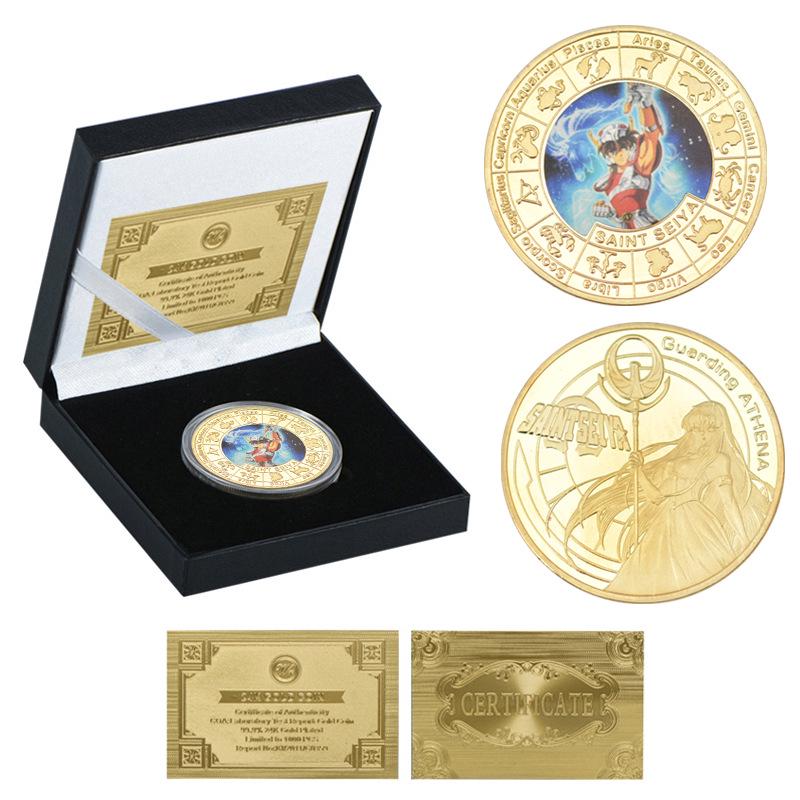 Saint Seiya Die-cast Metal Commemorative Coin Badge Gift