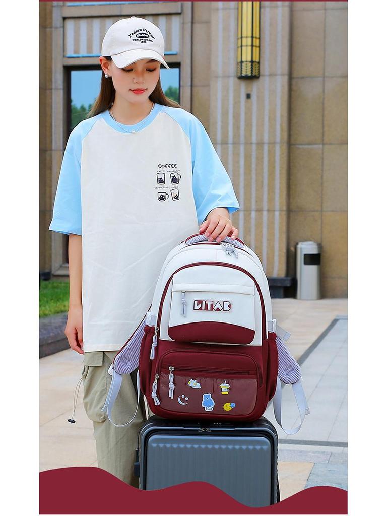 Korean Women's Waterproof Large Capacity College Style Backpack