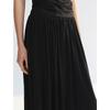 Langzi Pleated A-line Midi Skirt