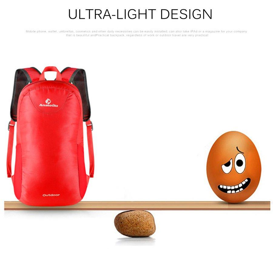 Sturdy Lightweight Foldable Splash Rain Resistant Outdoor Backpack Cycling Backpacking