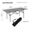 Portable Metal Roll-Up Folding Table for Camping, Picnic, and BBQ