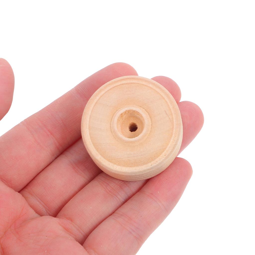 50pcs Round Wooden Small Wheels Toy Accessories DIY Handmade Crafts Supplies for Kids Children