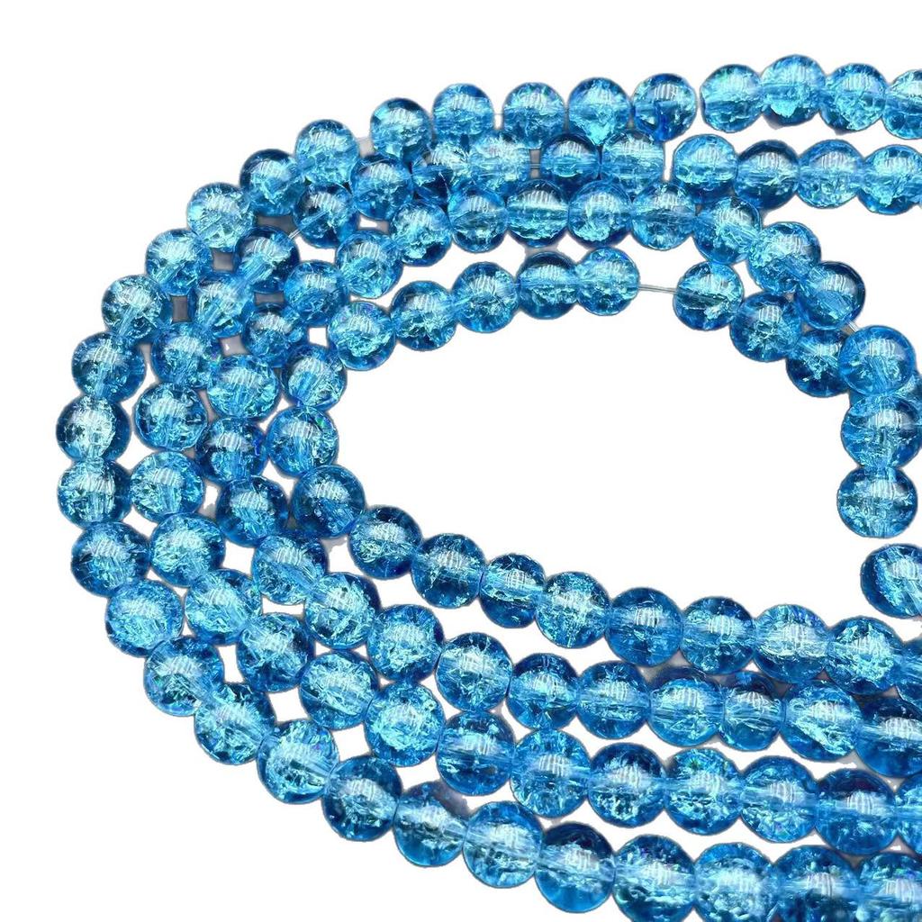 Exploding Flower Jade Crushed Glass Beads for Handmade Beaded Bracelets - Glazed Loose Jewelry Accessories