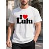 Adoro la T-shirt Estiva a Maniche Corte da Uomo Lulu, Fresca, Casual e alla Moda