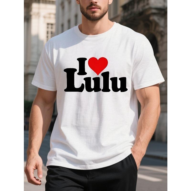 

Мне нравится летняя мужская футболка с коротким рукавом Lulu, Топ, Прохладный, Повседневный и Модный S белый
