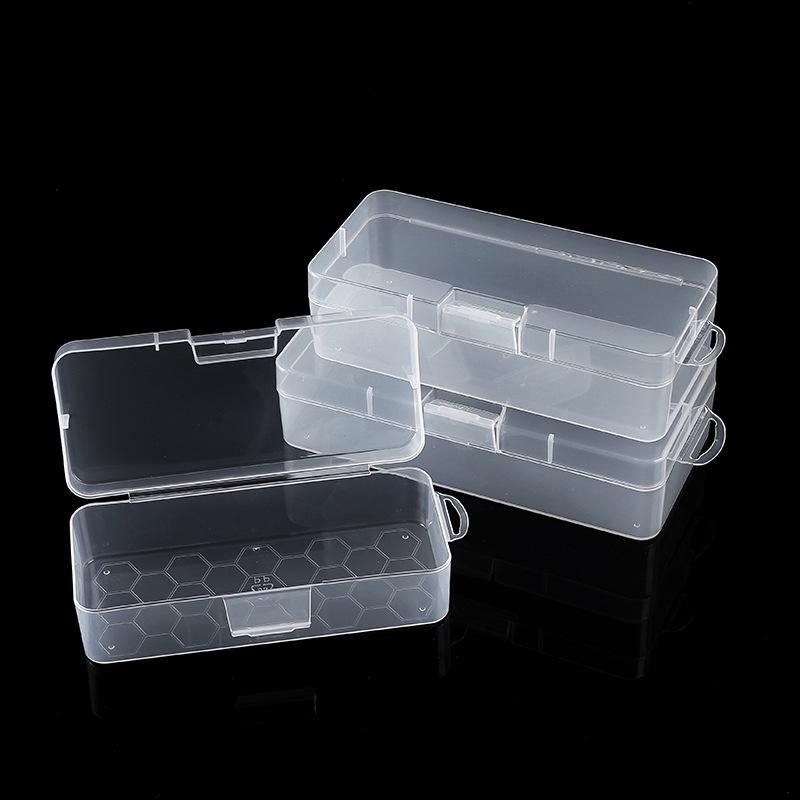 Clear Rectangular Plastic Storage Box for Pens, Jewelry, and Accessories
