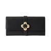 HASHIBAMI Flower Buckle Long Wallet Ha-2409-605 Black