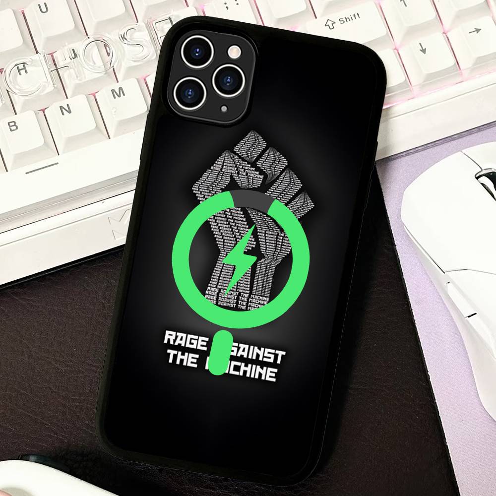 R-Rage A-Against T-The M-Machine Band Magnetic Phone Case For IPhone 16 15 14 13 12 11 17 Pro Max Plus Wireless Charge Cover