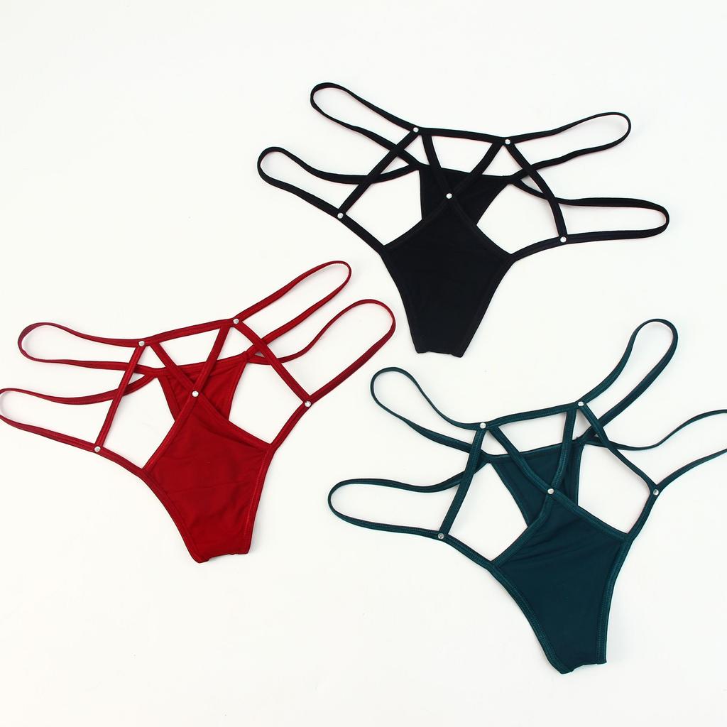 Glänzender Strass Damen Höschen mit niedriger Taille Sexy Unterwäsche Damen Slips Lingere Panty Underware Damen Dessous