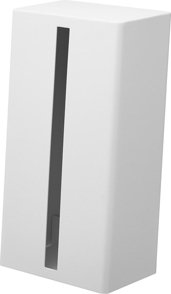 Yamazaki Tower Vertical Tissue Stand, White, W12.6 X D9.7 X H23.7cm, VerticalHorizontal Placement, Tissue CaseCover, 1440