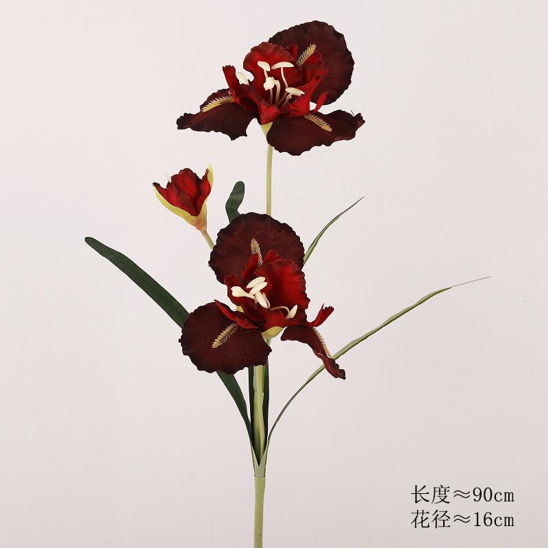 Artificial Flower Single 3-headed Iris Flower Fake Flower Flower Arrangement Wedding Photography Flower Arrangement