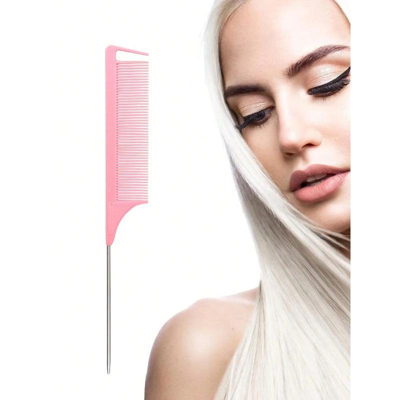 Stainless Steel Pointed Tail Hair Professional Hair Comb Hair Brush Salon Hair Styling Tool Hair Comb Special for Real Hair Wigs