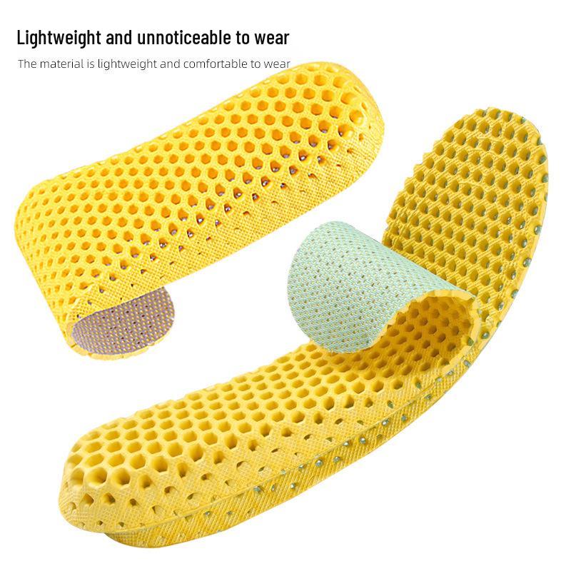 Breathable Shock Absorbing Basketball & Running Insoles - Lightweight, Thick, and Sweat-Absorbing for Spring/Summer