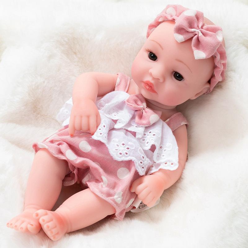 30CM Washable Lifelike Soft Hand-painted Simulation Baby Reborn Doll Children Accompany Play Doll