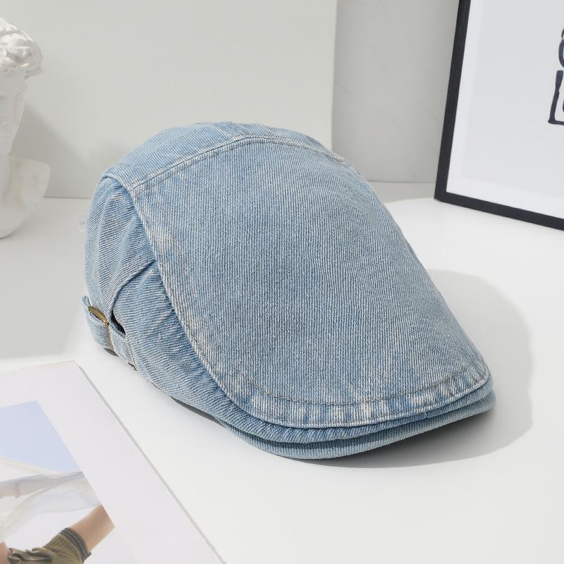 Pălărie de cowboy retro în stil Hong Kong: Beretă pictor de stradă britanică pentru capete mari"