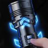 10000LM Kraftfull LED 10000mah Ficklampa Laddning Teleskopfokus Fjärrkontroll Lång Stark Hand Lampa Laser Camping Ficklampa Zoom Display