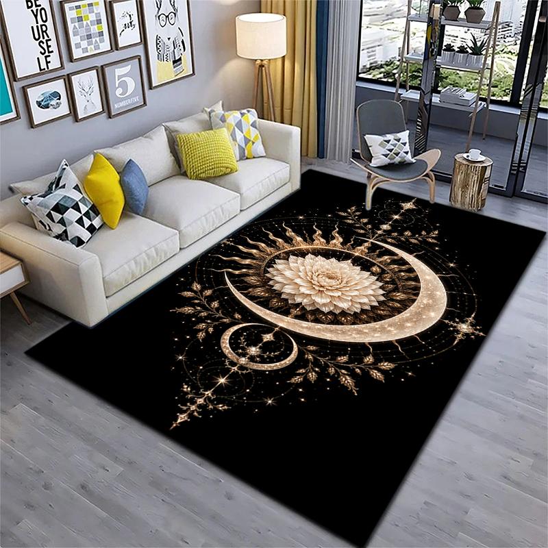 Mystical Lunar Phases Art Print Carpet Floor Mats Printing Christmas Gifts Fashion Art
