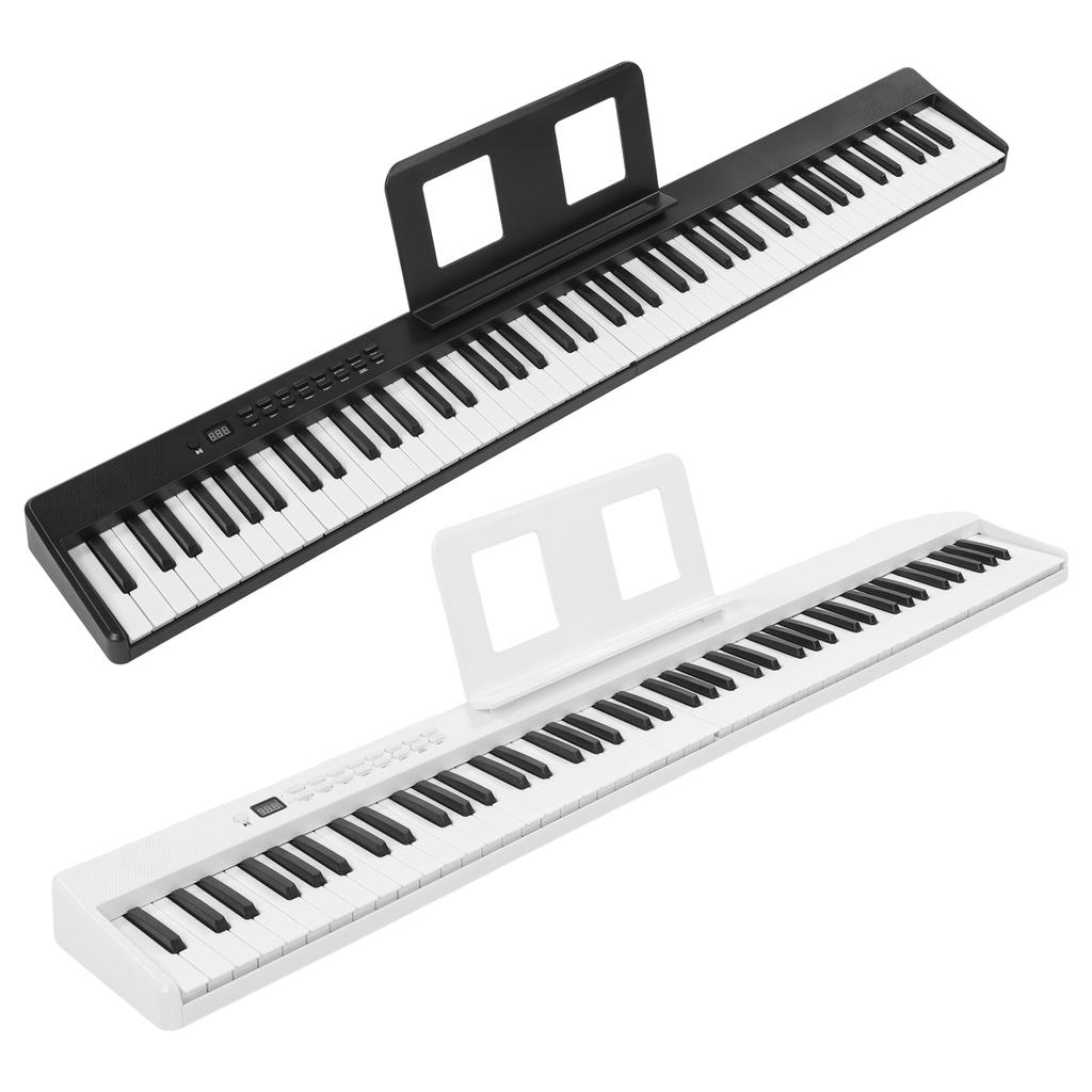 88-Key Electronic Piano Electric Keyboard MIDI USB BT Connectivity Rechargeable with Music Stand/Piano Bag/Sustain Pedal