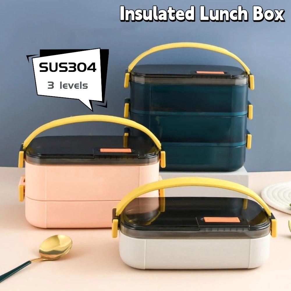 3 Layers Sealed Design Food Storage Container Compartment Food Snacks Box  Canteen