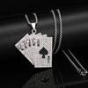 2026 Spring New Hip Hop Trendy Poker Cards Lesbian Flush Ace of Spades Jewelry Pendant Necklace