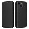 Card Holder Leather Phone Case for iPhone 15,Carbon Fiber Texture Stand Phone Cover