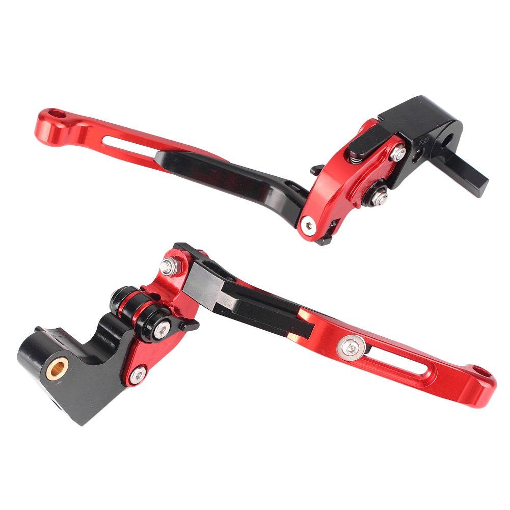 Mallofusa Motorcycle Brake Clutch Lever Set Adjuster Retractable Telescopic 6 Level Adjustment Genuine Replacement