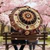 1pc Astrology Flowers Automatic Open/Close Umbrella with Windproof, 8-Rib Sturdy Canopy, Durable Ribs, Fashionable Design1202A