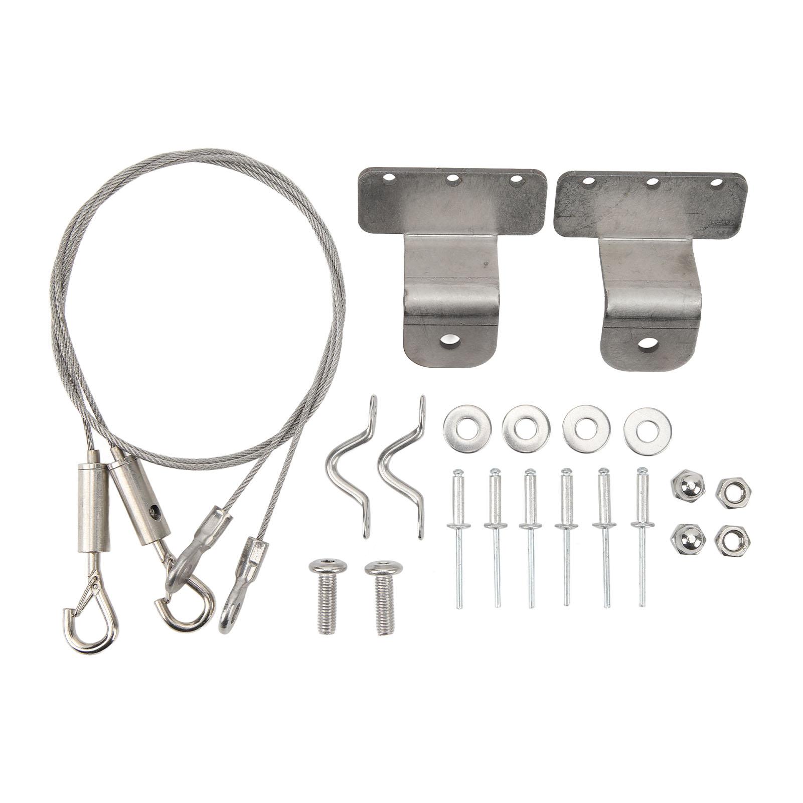 

2 шт. Защелка люка, дверной страховочный трос, регулируемый трос из нержавеющей стали 304 для RV Yac