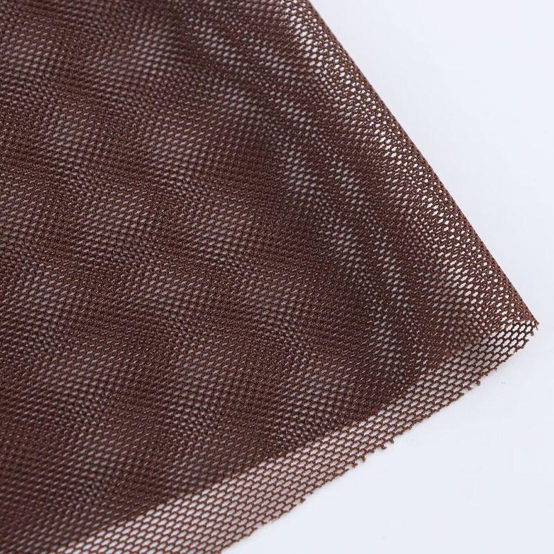 Kaslead New Women clothes Western Style Pleat Silk Net Stand Collar Midi Dress 5039311 700