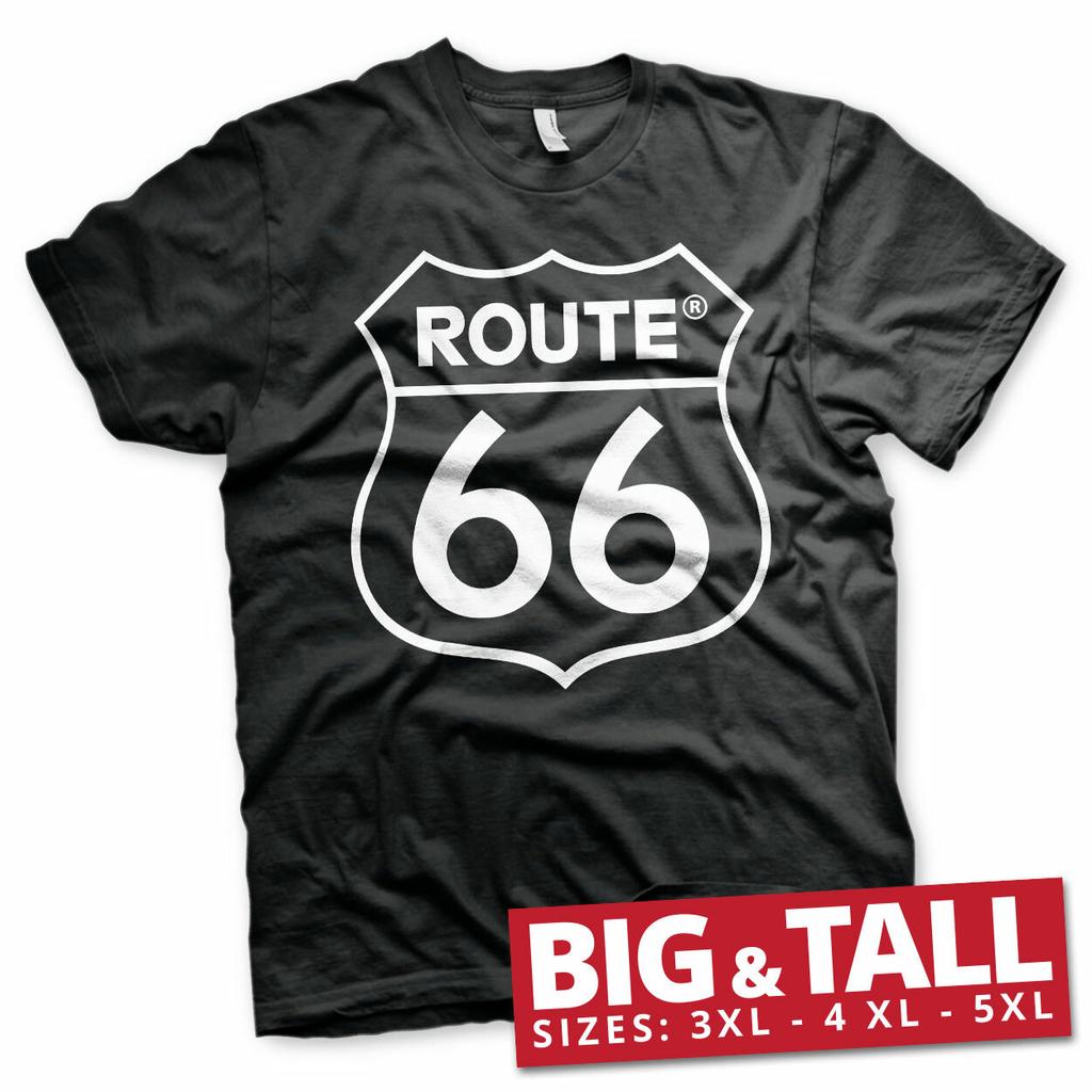 Officially Licensed Route 66 Logo BIG TALL 3XL 4XL 5XL Men's T-Shirt