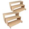 2 blocs de 3 étagères escalier en bois 18 x 35 cm