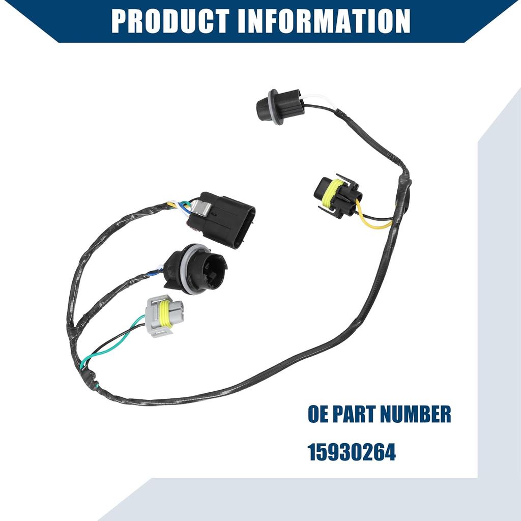 No.15930264 Headlight Wiring Harness Headlamp Socket Connector Wire for Chevy Malibu 2008-2012 / Front Headlamp Wire Harness Connector/Durable