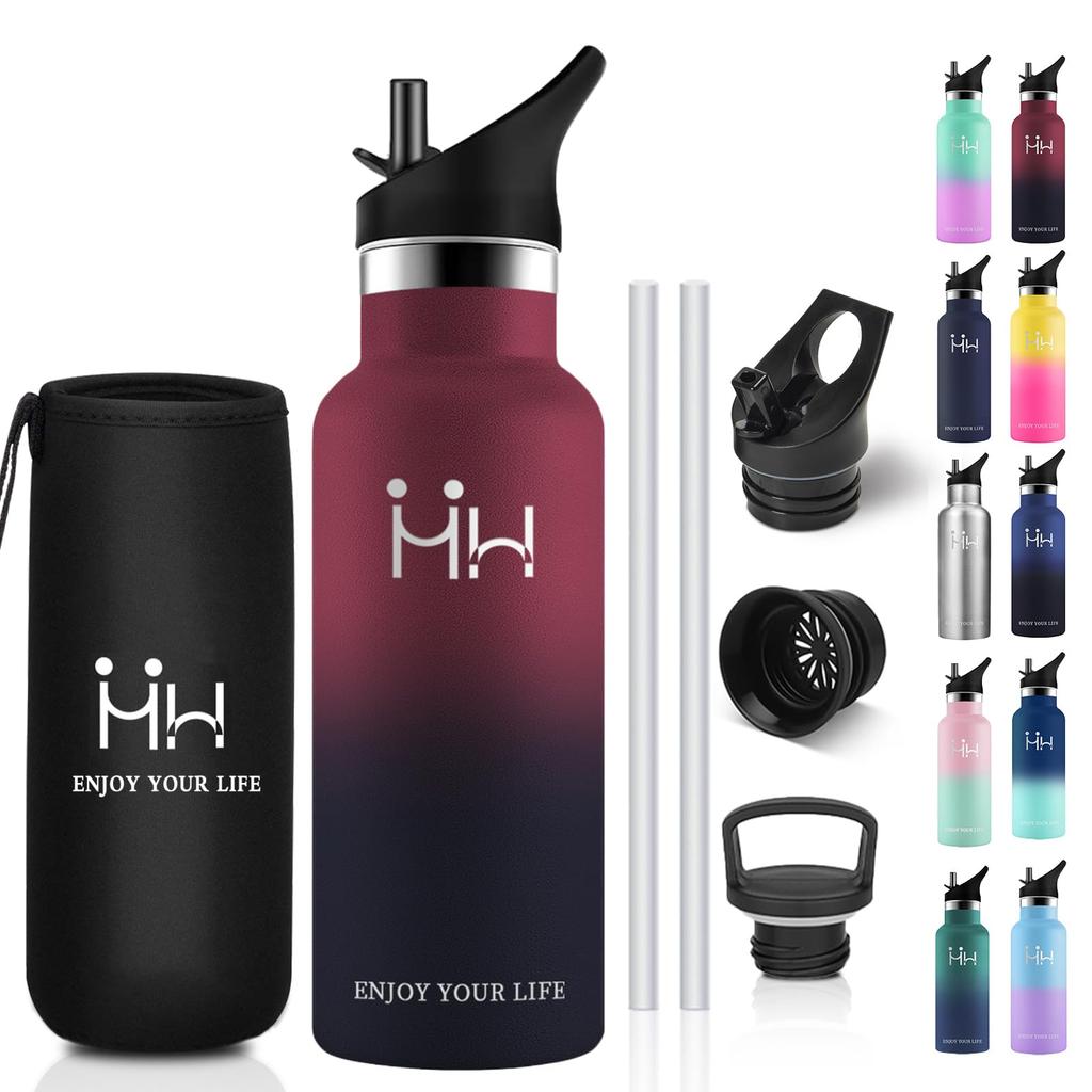 1 Liter Stainless Steel Water 1000ml Easy To Direct Keeps Drinks Hot or Includes Straw Bottle, Insulated, Capacity, Carbonated, Sports, Clean,