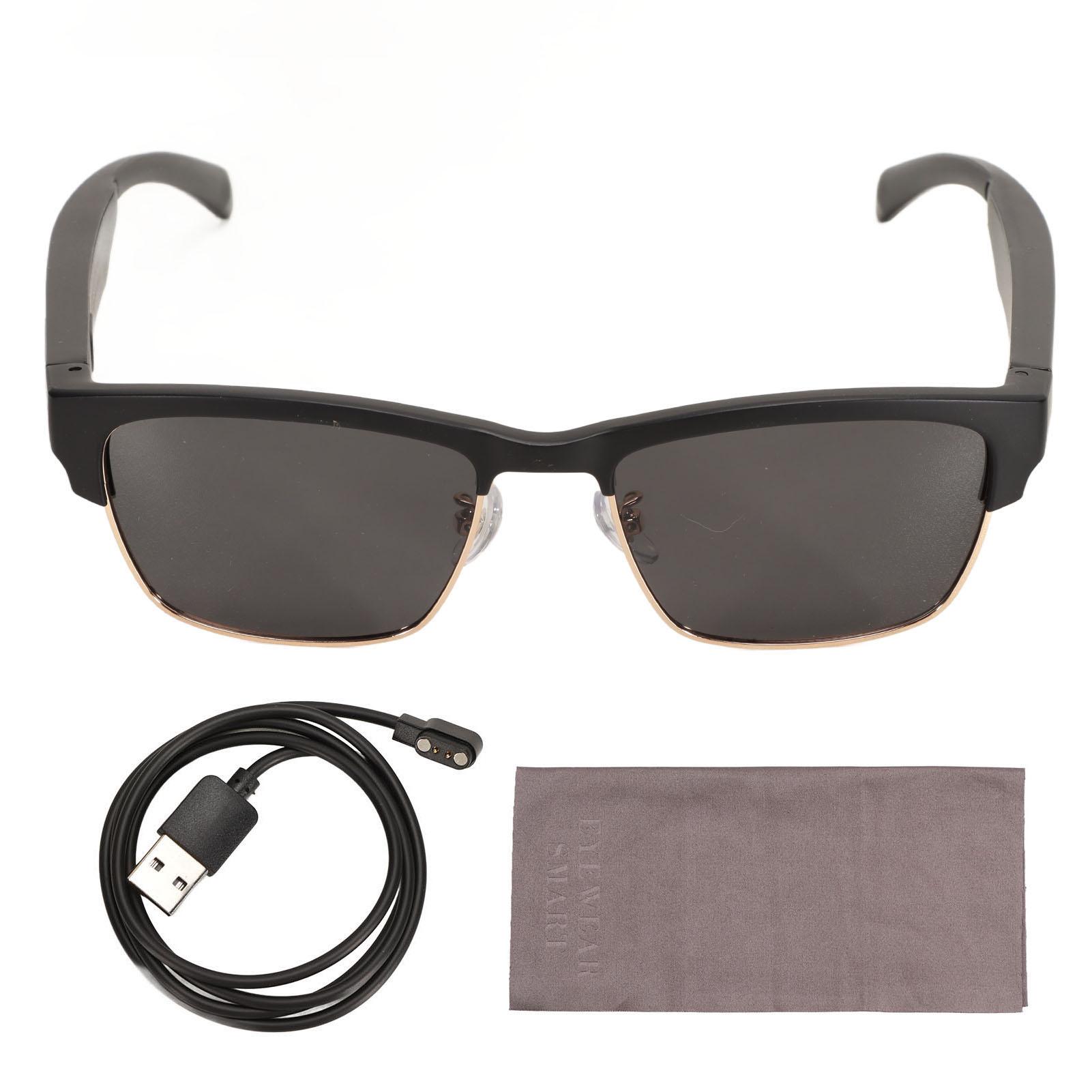 

Bluetooth Glasses Bone Conduction Stereo IPX5 Water Resistant HD Calling Touch Control Wireless золотий