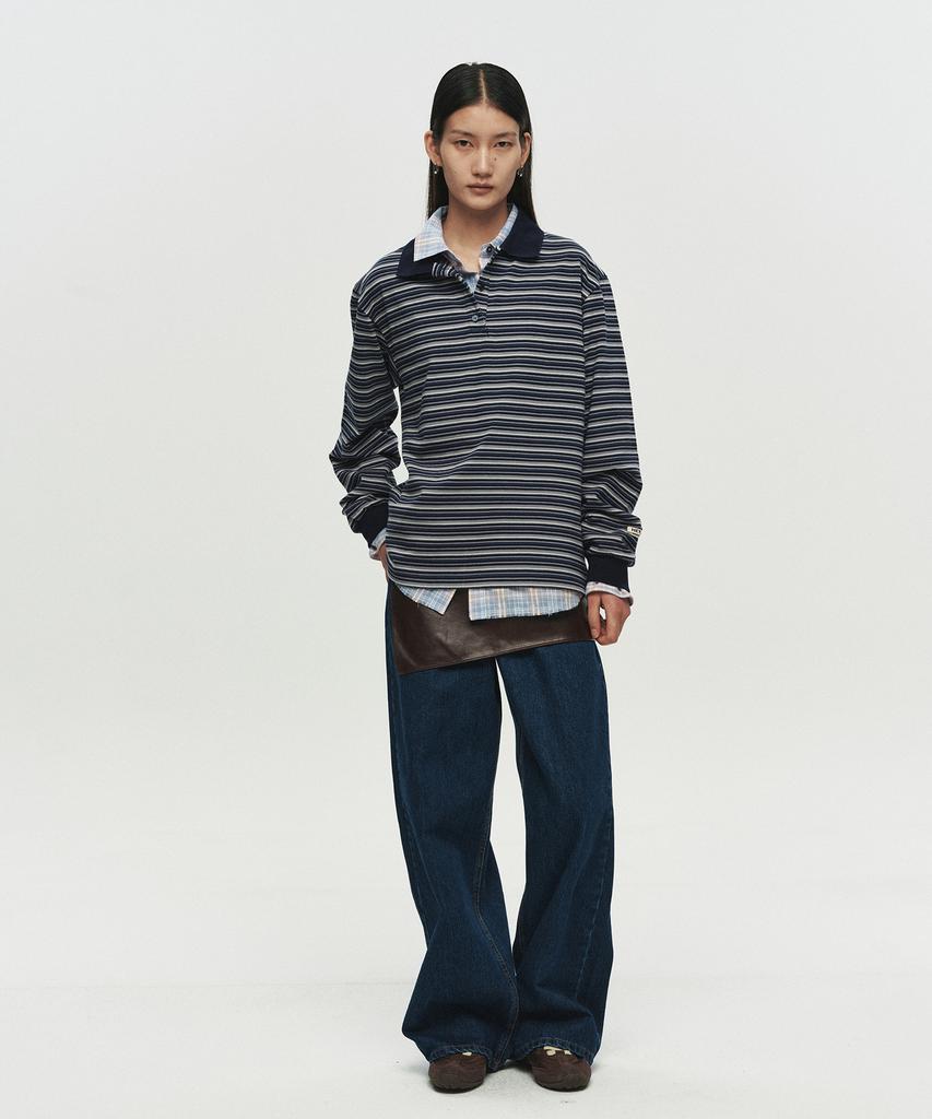 Hoite Het Oscar Stripe Polo (Navy)