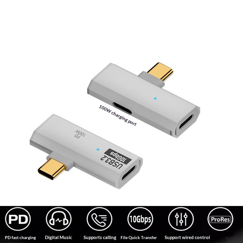 2 v 1 Type C OTG adaptér USB C samec na USB-C samici USB 3.2 rozbočovač 100W PD rychlé nabíjení pro notebook tablet