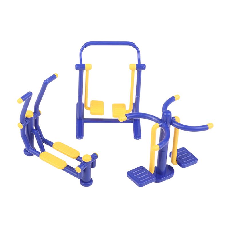 1Set 1/12 Dollhouse Outdoor Park Fitness Equipment Model Dollhouse Sportscene Decoration Toys Micro Scene Construction Props