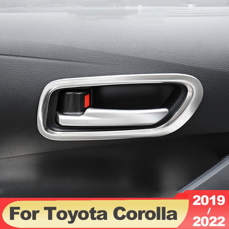 Autocolant ornamental pentru mânerul ușii interior al mașinii din inox pentru cadru bol pentru accesorii Toyota Corolla 2022 E210 12th