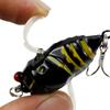 Cicada Imitation Soft Bait with Fluttering Wing Surface Lure for Bass Snakehead Topwater Fishing Topwater Popper for Freshwater Saltwater Fishing