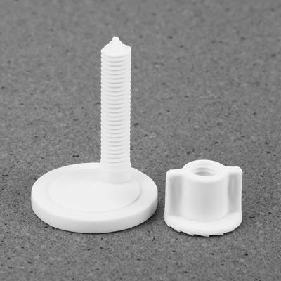1Pair/2Pcs Durable Bolt Nuts Toilet Hinge Screws Plastic 5.5*4cm Replacement Screws Universal White Toilet Lid Bolts