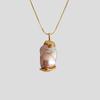 Vintage Special-Shaped Pendant Necklace Natural Baroque Pearl High-End Style Neck Jewelry Women