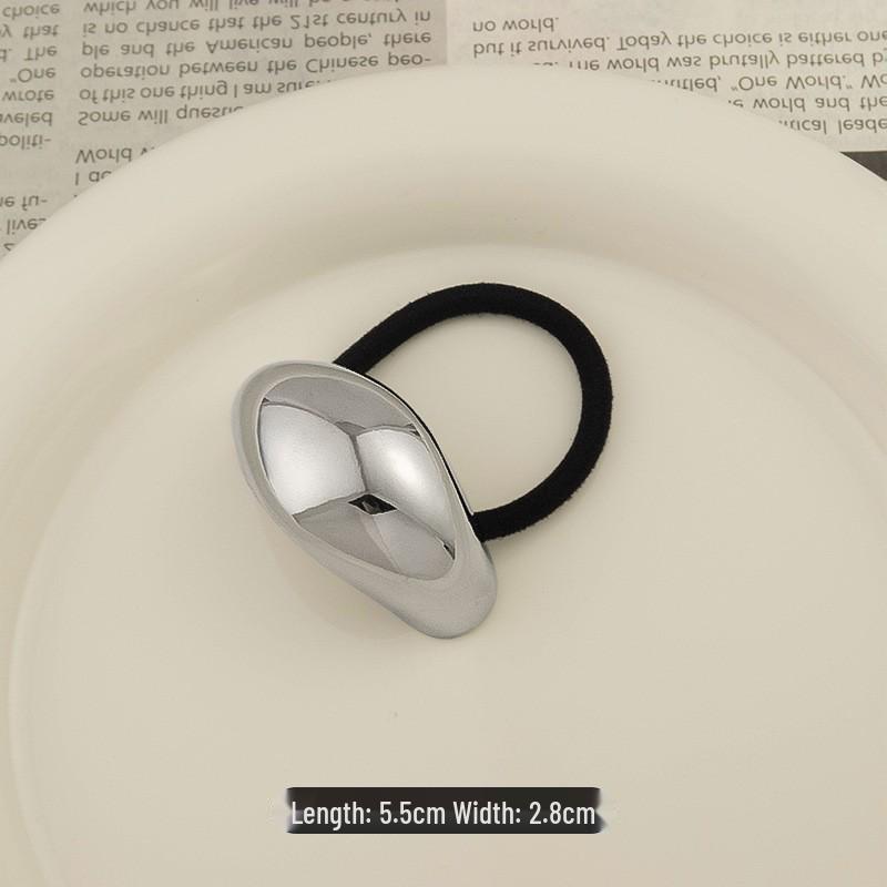 Minimalist Metal Hair Ring - New Korean Style High-End Ponytail Tie Rubber Band.