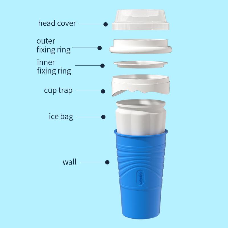 Silicone Smoothie Shaker Cup for Quick Homemade Ice Beverages