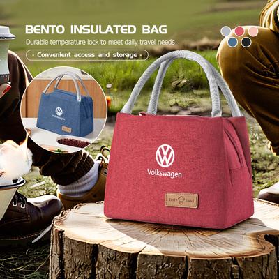 For VW Lunch Box Insulation Bag Picnic Case Food Organizer Bento Scirocco Jetta Beetle Golf 4 5 6 Passat Polo B5