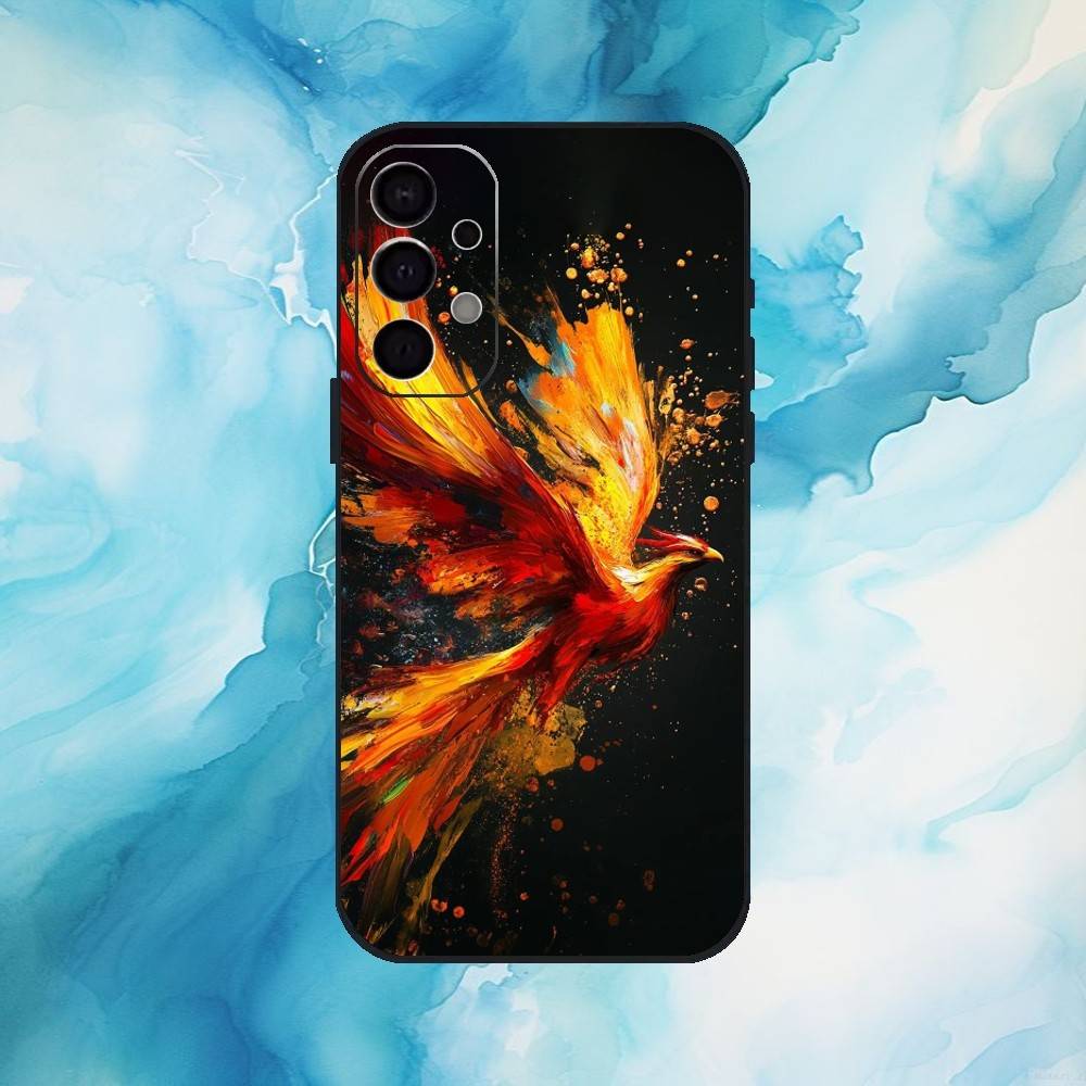 

Cool Art Phoenix Phone Case For Samsung S 25,24,23,22,30,21,10,9,Ultra,Plus,Lite,FE,4,5 G Soft Black Case Samsung S24