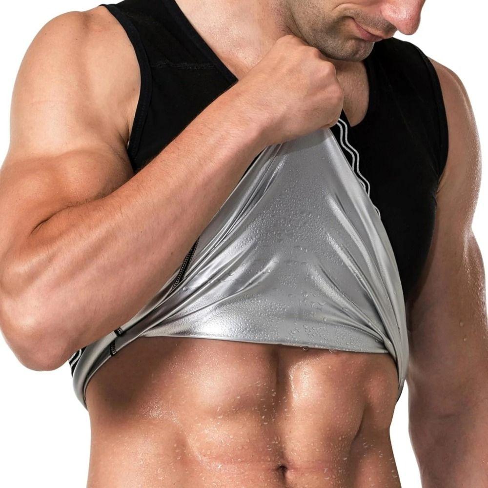 Sweat-resistant Sauna Sweat Vest Fat Burning Men's Sweat Vest Men Shapewear Top  Sports Training