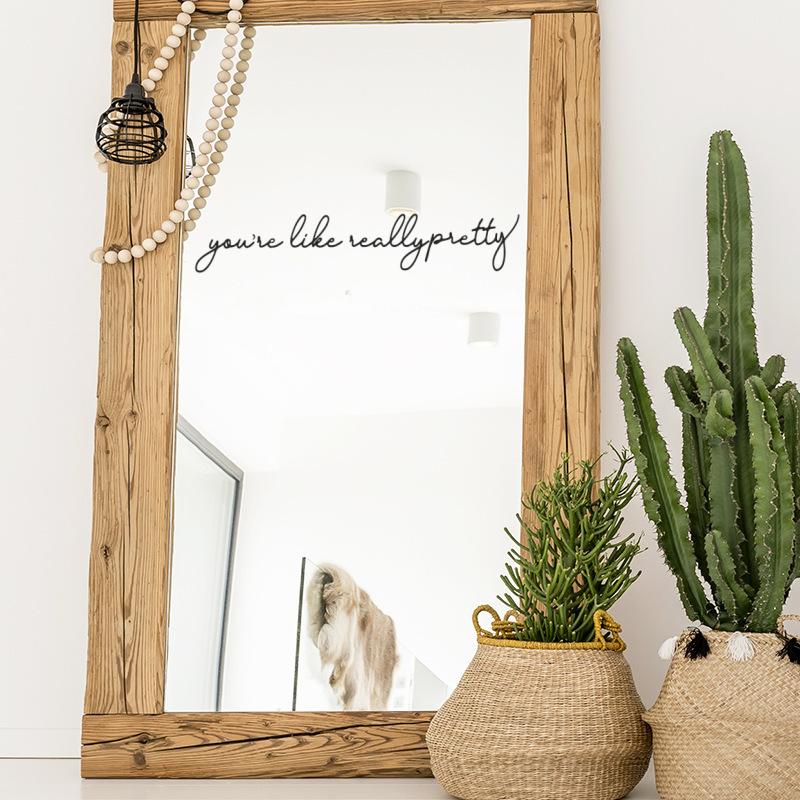 You Look Amazing Mirror Decal Vinyl Decal Bathroom Decor Inspire Motivational Quote Sticker Fitting Room Bedroom Decoration