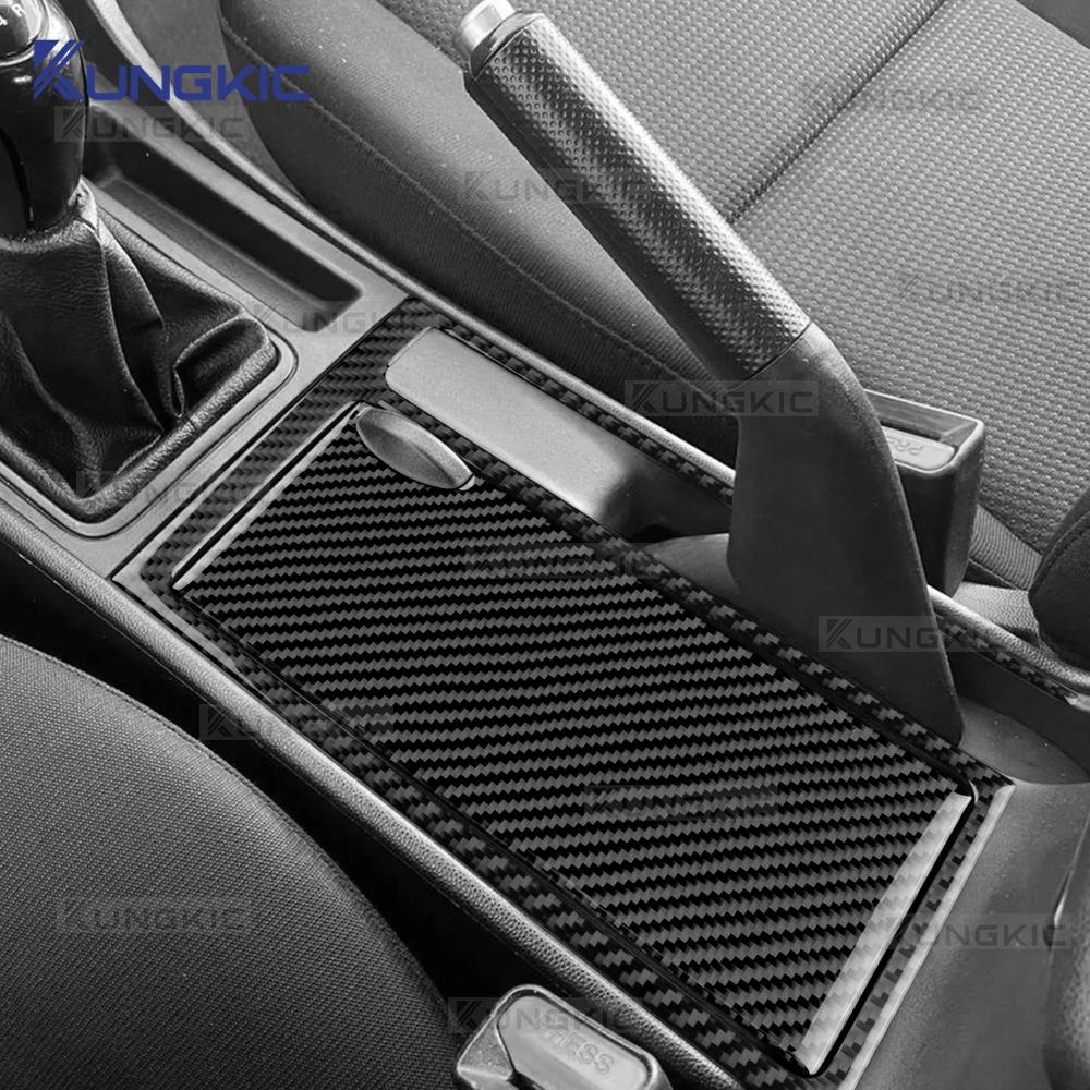 For Mazda 3 BK 2004 2005 2006 2007 2008 2009 Real Soft Carbon Fiber Sticker Gear Shift Cup Holder Trim Sticker Car Accessories