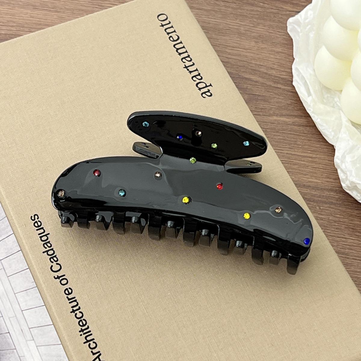 

Усовершенствованная заколка для волос в виде клипсы с уксусной кислотой, овальная заколка для волос, заколка-пластина для затылка, аксессуар для волос, большая заколка-акула, ободок